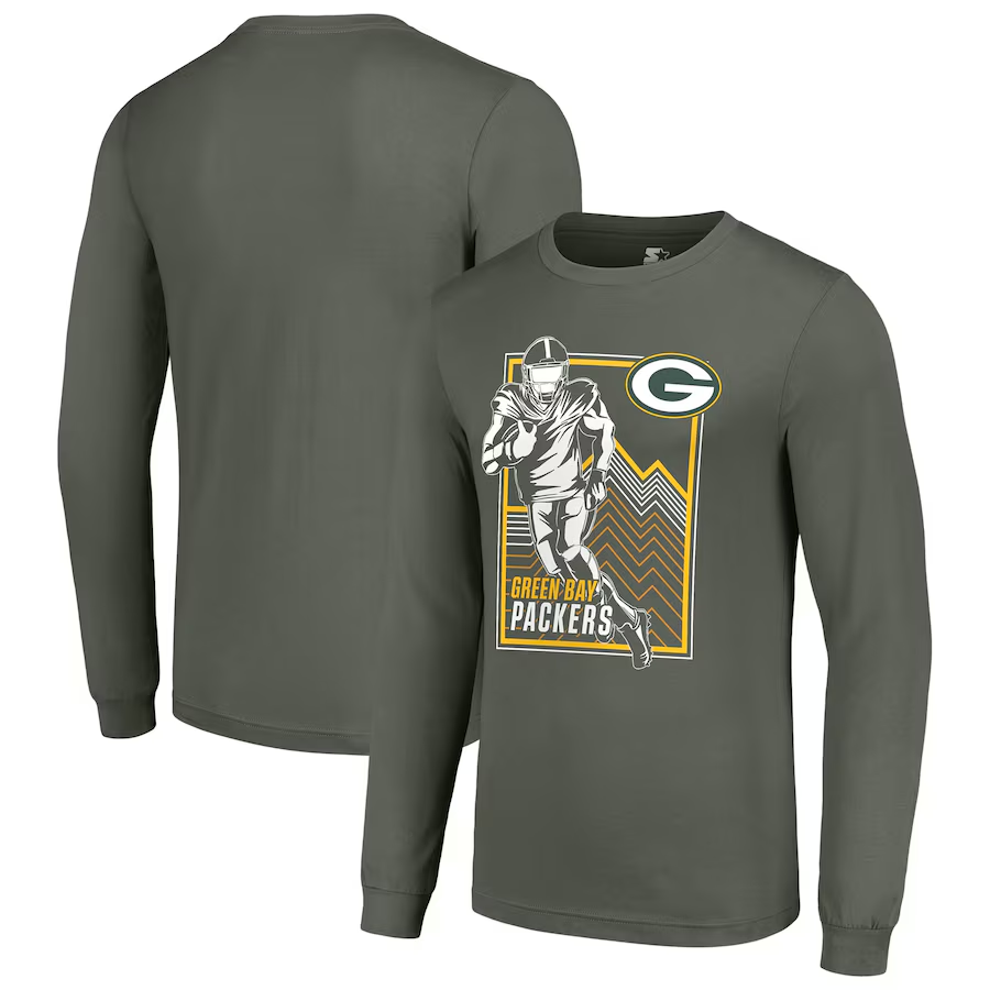 Men Green Bay Packers brown 2024 NFL Long sleeve T Shirts